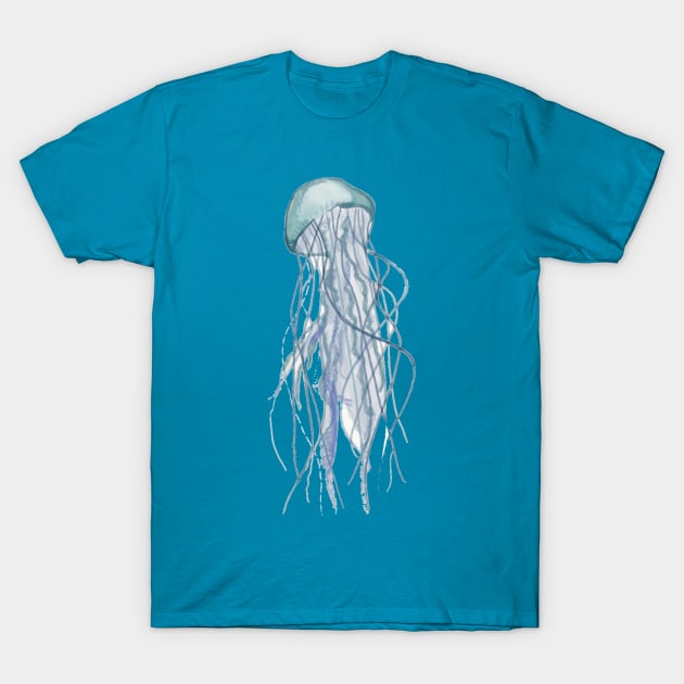 Watercolor sea jellyfish T-Shirt by isarol